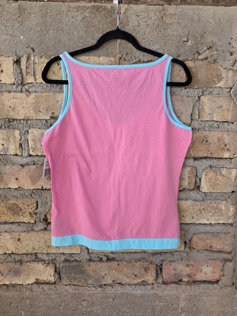 NWT Vintage Willow Wear Colorblock Tank Top - Pink & Orange - Size L - Picture 2 of 7